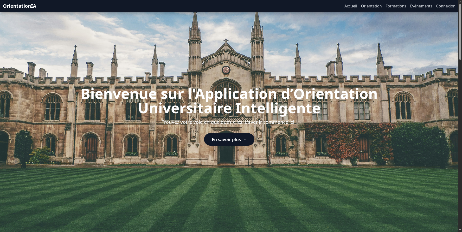 Application d'Orientation Universitaire IA